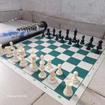 Portable Tournament Chess Board Game Mat – Foldable &amp; Lightweight With Free Carrier Bag
