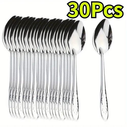 30 stainless steel spoons