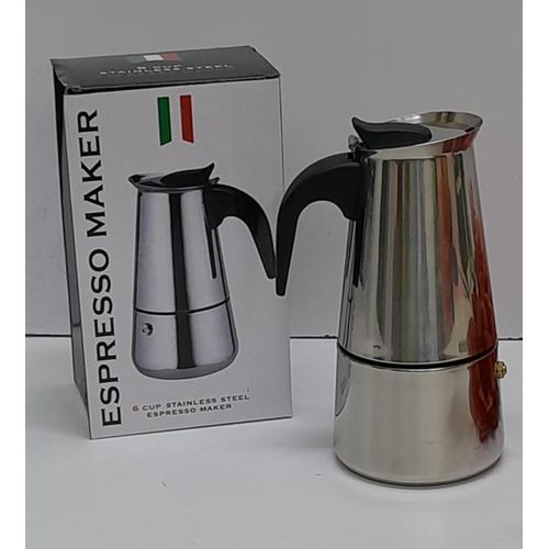 Stainless Steel Italian  Pot Espresso  Coffee Maker For 6 Cups