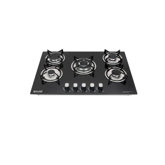 Bolesi Hob 5gas Tampered Glass Cooker HB-57005 60*80cm