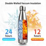 KnMn 500ml Stainless Steel Water Bottles For Hot and Cold Water
