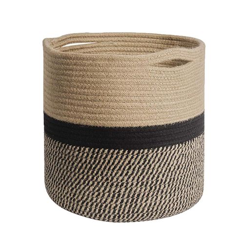 Storage Basket Flower Pot Cover Modern Home Decor Black
