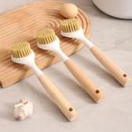 3pcs kitchen cleaning brush, wooden handle pot brush, dish brush
