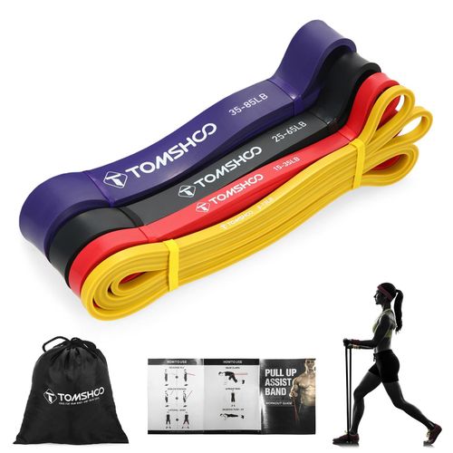4Pcs Pull Up Assist Bands Set Resistance Loop Bands Powerlifting Workout Exercise Stretch Bands