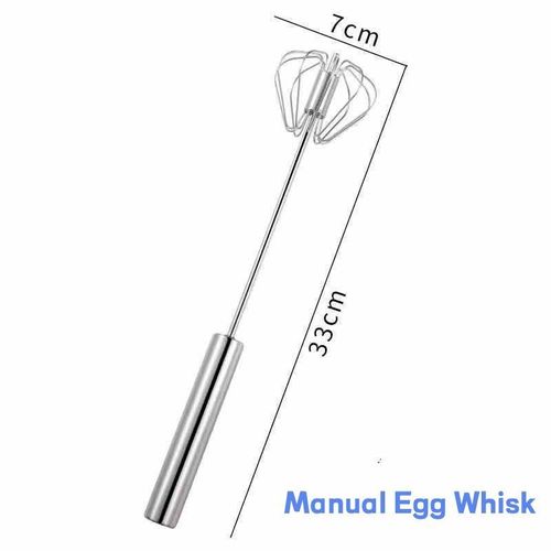Stainless Steel Semi-Automatic Rotary Egg Beater Cream and Egg Mixer
