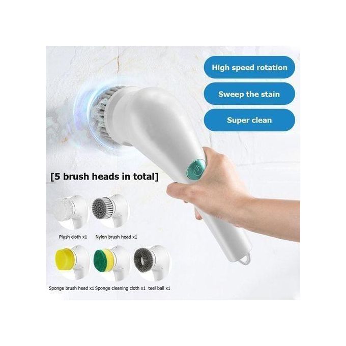 White - 5-in-1 Multifunctional USB Rechargeable Electric Cleaning Tool