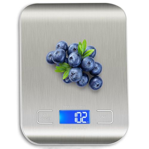 KnMn  304 Stainless Steel Digital Food Scales with Battery Kitchen Scale LCD Display