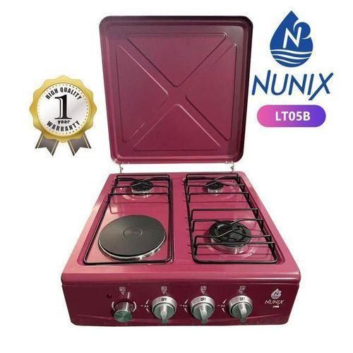Nunix New model  Table Top Cooker 3 Gas + 1 Electric Burner Stove