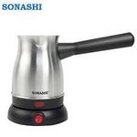 Sonashi Turkish Coffee Maker with 80ml Jar - 360-Degree Cordless Base with Removable Handle