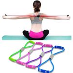Figure 8 Resistance Bands, Yoga Resistance Band Stretch Fitness Band, Pull Rope, Chest Arm and Shoulder Stretch Bands Exercise Equipment for Home Workout, Physical Therapy, Strength Training