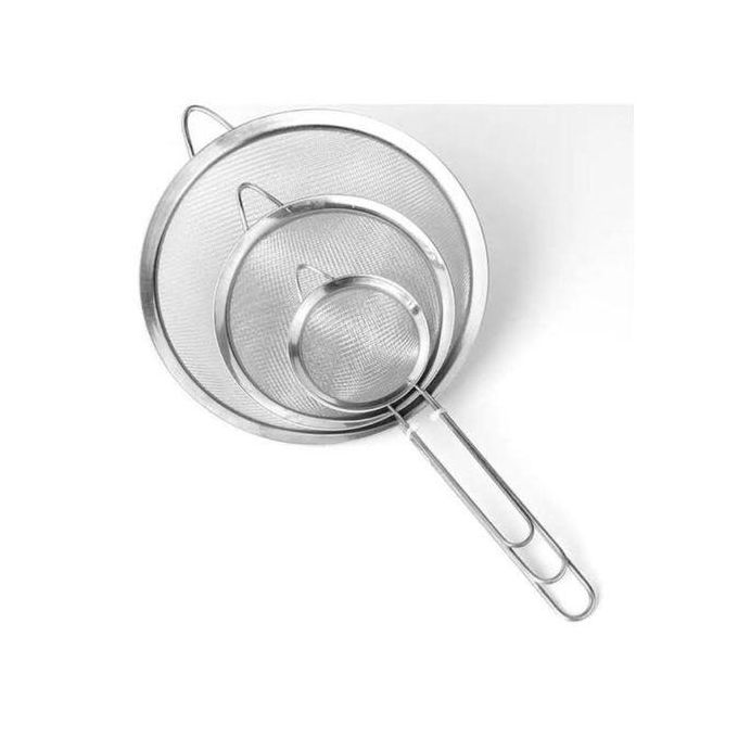 Metallic tea sieve 3 pcs