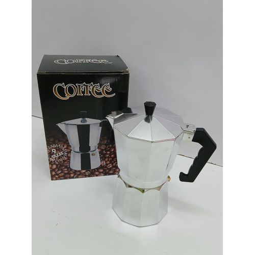 Coffee Maker Pot Stainless Steel 600ml Durable Portable Coffee Brewing Pot for Home, Office, Travel, Easy Pour Spout &amp; Heat-Resistant Handle