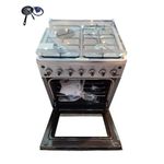 Ecomax Cooker 3 Gas Burners + 1 Hotplate With Electric Oven With Free Gifts 60x60cm Silver