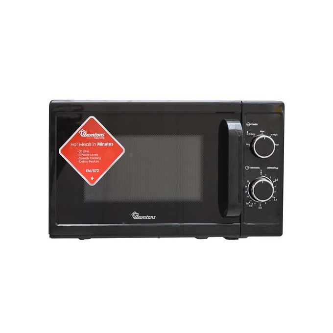 Ramtons RM/672 - 20lt Manual Microwave - Black (1YR WRTY)