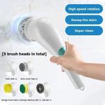 White - 5-in-1 Multifunctional USB Rechargeable Electric Cleaning Tool