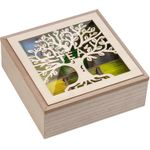 Handmade Wooden Family Tree Tea &amp; Coffee Organizer – Rustic Kitchen Storage