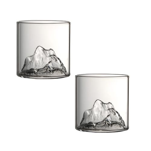 2PK-Whiskey Glasses Unique Exquisite Mount Cocktails Drinking Glass Set