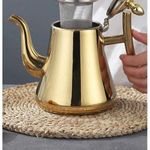Luxurious Stainless Steel Tea Pot-gold