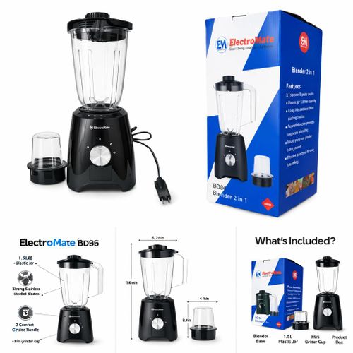 Em Blender 2 in 1 BD04  360W Powerful Kitchen Blender &amp; Grinder
