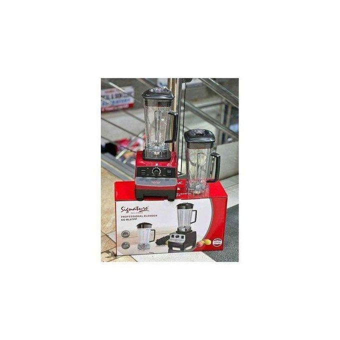 Signature  2000Watts Professional/Commercial Heavy Duty Mixer Blender For Ice Crushing And Uji Power, 2Ltrs Unbreakable Jar+extra Jar With Own Blades