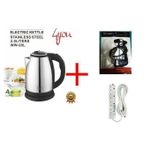IPCONE 2L Electric Automatic Water Heater &amp; Boiler Electric Kettle +free EARPHONES +4WAY POWER EXTENSION SOCKET