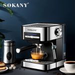 Sokany Espresso Coffee maker Machine, Espresso Machine, Espresso Maker 850W, Semi Automatic Espresso Machine, Barista Coffee Machine with Steam Pump, Cappuccino Latte Machine