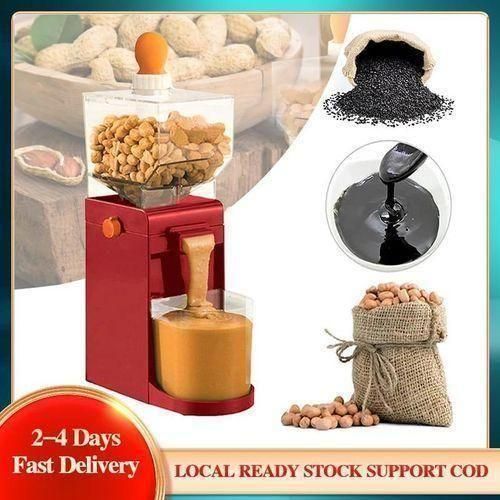 Electric Peanut Butter Maker, Home Electric Grain Grinder Machine Grinder Maker Small Cooking Machine for Groundnut Almonds Cashews Hazelnuts