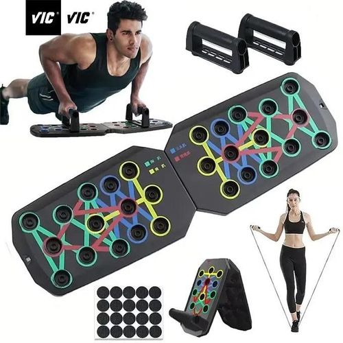VIC Portable Multifunctional PuSh-up Board Set With Handles Foldable Fitness Equipment