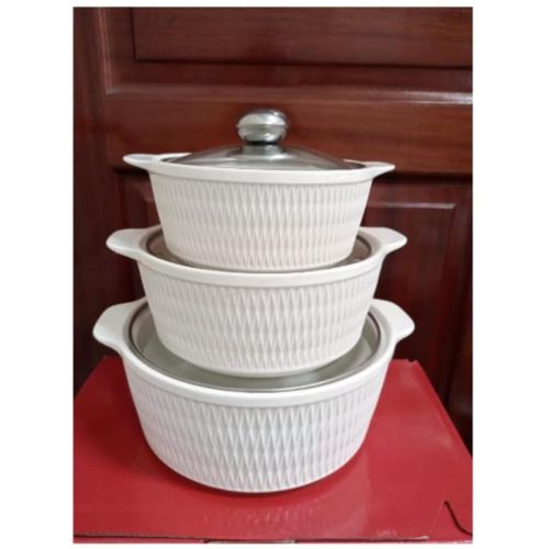 3 PCS Classy Ceramic Serving Bowls/casseroles