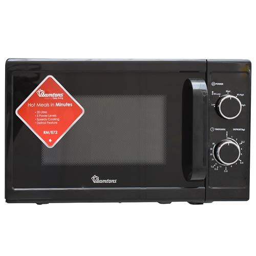 Ramtons RM/672 - 20lt Manual Microwave - Black (1YR WRTY)