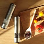 Electric Salt and Pepper Grinder Set Adjustable Coarseness Battery Powered Automatic Spice Mill