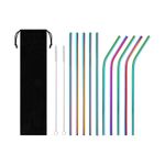 Inkbird Reusable Stainless Steel Drinking Straws Straight &amp; Curved Straws