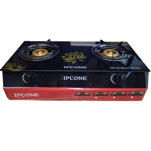 IPCONE Cooker 2 Burner - Glass Top With 13kg Regulator, Pipe And Tightener