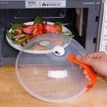 Microwave Food Cover with Steam Vents – BPA-Free Splatter Guard for Microwave Cooking Heat-Resistant and Dishwasher-Safe Fits Most Plate Sizes