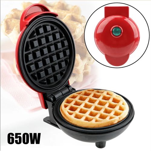 Mini Waffle Maker Breakfast Maker-Red