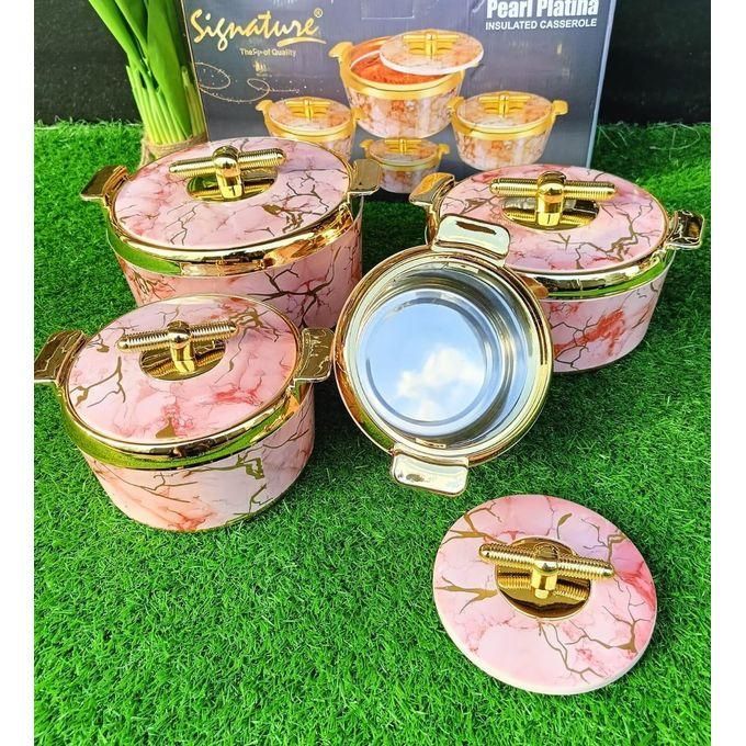 Hot Pot Set Of 4 Pieces Pearl Platina Hotpots