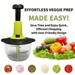 Multi-functional Stainless Steel Manual Food Chopper - Green