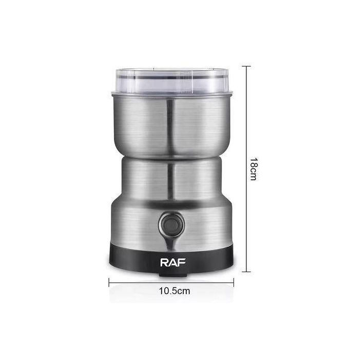 RAF 300W Household Electric Mill Grinder Machine, Stainless Steel Electric Spice Coffee Nut Grain Grinder, MultiFunction Crusher Mill Blender Kitchen Tool,200-300g