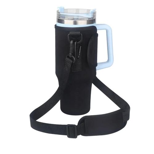 Water Bottle Carrier Bag Compatible With Stanley 40oz Tumbler (black)