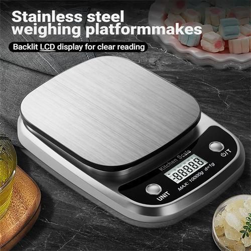 Multi-measuring kitchen scale, high-precision stainless steel LED digital scale - 10kg 1g