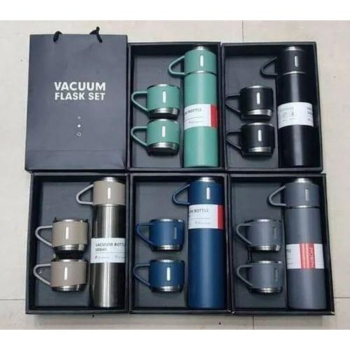 Un breakable stainless steel Gift pack thermocup 500ml +130ml cups &amp;gift bag