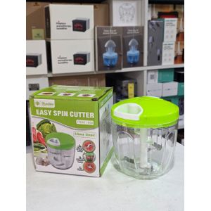 Manual Spin Cutter Food Chopper Easy Pull Vegetable Fruit Processor Garlic Onion Salad Salsa Pesto 450ml Durable Convenient Quick Meal Prep Kitchen Essential