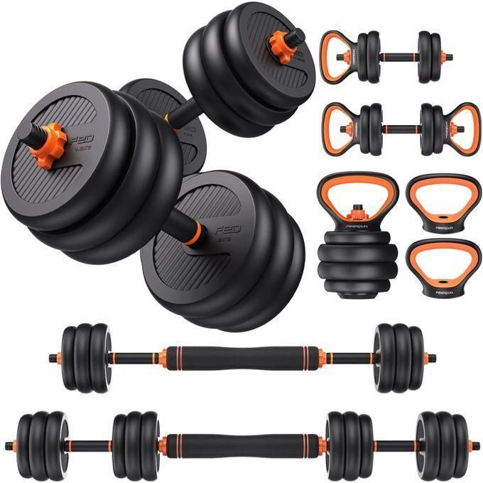 50kg Adjustable Dumbbells And Kettlebell Weights Barbell set for Home and commercial Gym 10800/=