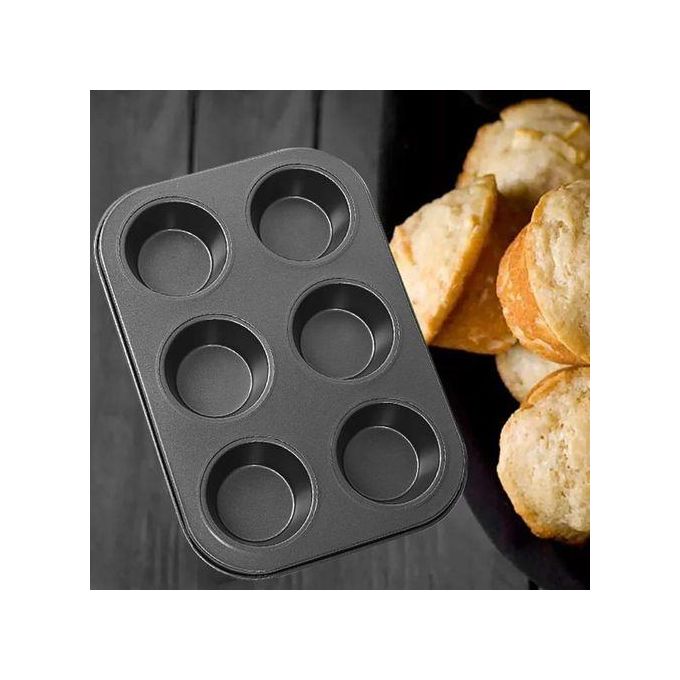 6 Holes Non-Stick Muffin /Cupcake Baking Tray/pan