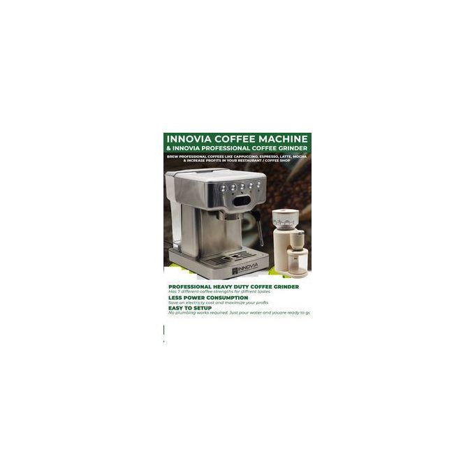 Innovia Coffee, Cappuccino Espresso Coffee Machine With Grinder
