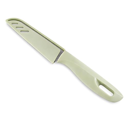 Stainless Steel Paring Knife with Protective Sleeve Green Fruit Vegetable Kitchen Cutter