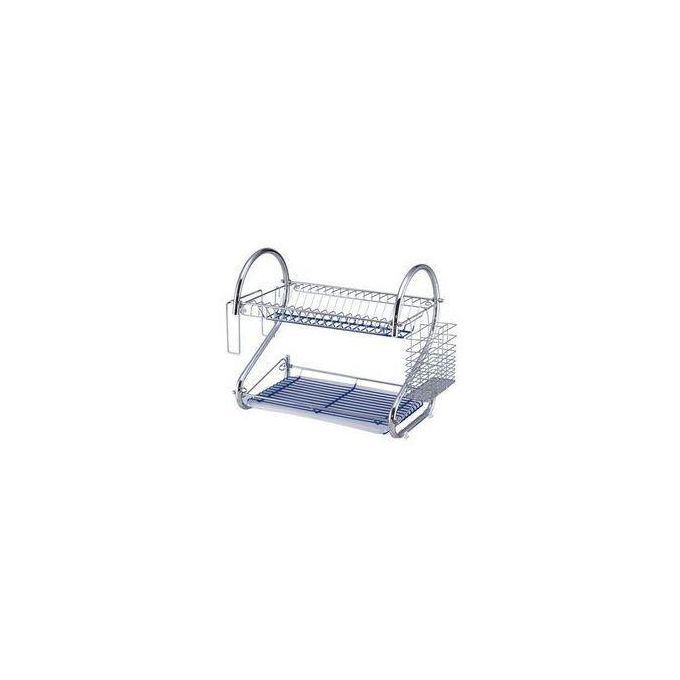 16-Inch Stainless Steel Dish Drainer Rack, All-in-One Kitchen Sink Organizer with Cutlery &amp; Cup Holder, Rust-Resistant Drying Rack for Dishes, Utensils, Mugs