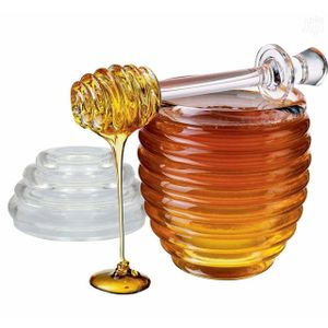 Honey Jar With Dipper And Lid,Arclyric Honey Pot Container Dispenser,Clear Arclyric Honey Container For Home Kitchen,Store Honey And Syrup,Easy To Clean