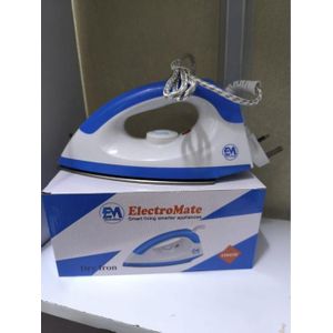 ElectroMate Dry Electric Iron Box – 1000W Lightweight Iron with 5-Gear Temperature Control &amp; Non-Stick Soleplate