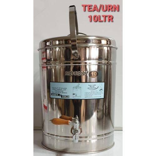 Redberry Premier Range Insulated Stainless Steel Tea Urn Commercial Thermal Jar For Keeping And Serving Tea, Coffee, Water Or Milk Cold Or Hot